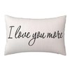 Nextchange I Love You More Quotes Pillow Covers, Linen Double-Sided