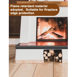 Arinbeb Foam Corner Protector for The Fireplace Hearths Edge and Corner Guard, with Retardant Materials Foam Safety Bumpers, Baby Proofing Safety Corner Protectors (Black)
