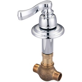 Central Brass 80607-M1/2-B4 Tile Stop Rough-In Valve Combo 1/2" CXC Direct Sweat Inlets / 1/2" Taper NPT Pipe in Chrome