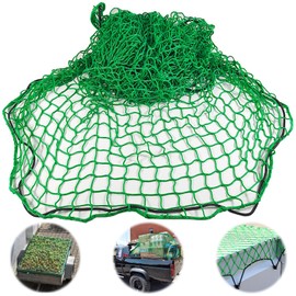 Jeinbuil Trailer Net 1.5 x 2.2 m Stretchy Hanging Net for Load Securing Green