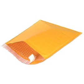 #2 Kraft Bubble Mailers, 8.5" x 12", Kraft Paper w Interior Bubble Lining, Self Seal Adhesive Strip, Tamper-Evident Seal - Pk/ 100 Mailers