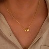 CUEZIY Heart Necklace 14K Gold Plated Heart Shaped Bubble Letter