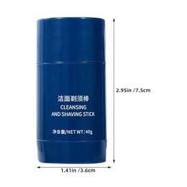 Angoily Crema de Afeitar en Barra para Hombre Efecto Suavizante de Barba, Multiuso para Afeitar y Limpieza Facial, Crema Hidratante Azul Adecuado para