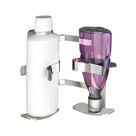 WENKO 22351100 Turbo-Loc corner shampoo shelf Duo Clippsy - fixing without drilling, Stainless steel, 20 x 18 x 13.5 cm, Shiny