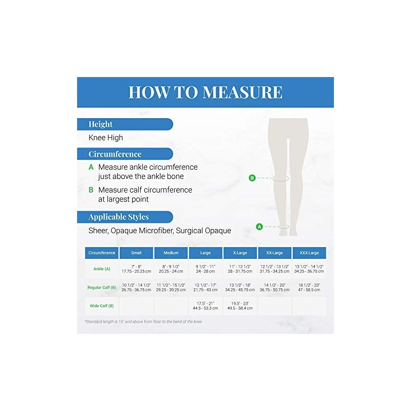 Actifi Opaque Microfiber 15-20 mmHg Compression Stockings, Knee High, Closed