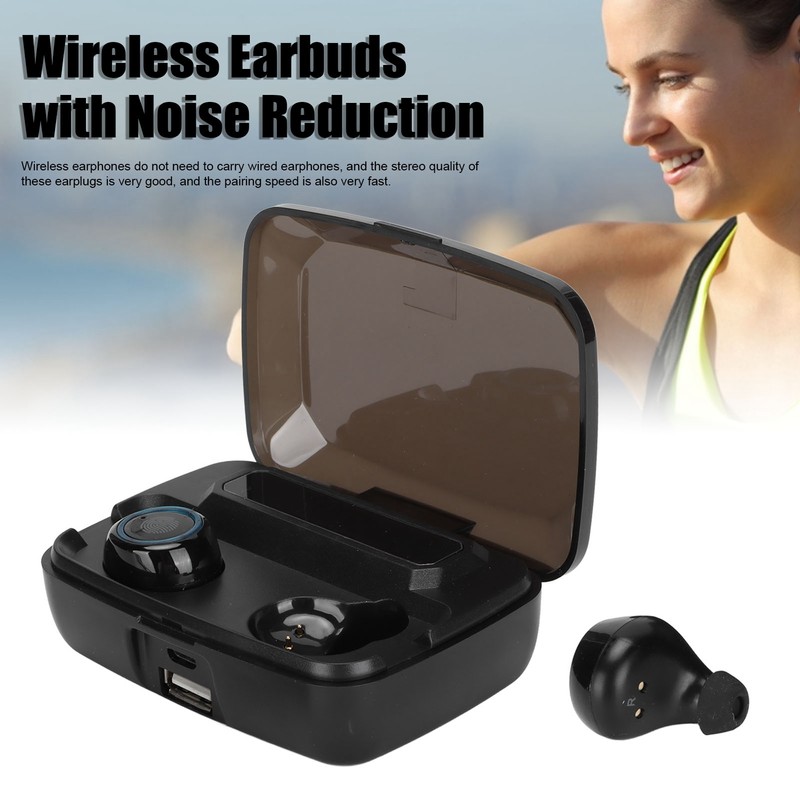 Bluetooth Wireless Headset with Charging Case Portable Bluetooth Earbuds for