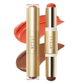 Stilla Stila Blush & Bronze Hydro Blur Cheek Duo, Papaya + Tan, 1 unit / 스틸라 블러쉬 앤 브론즈 하이드로 블러 치크 듀오, 파파야 + 탠, 1개