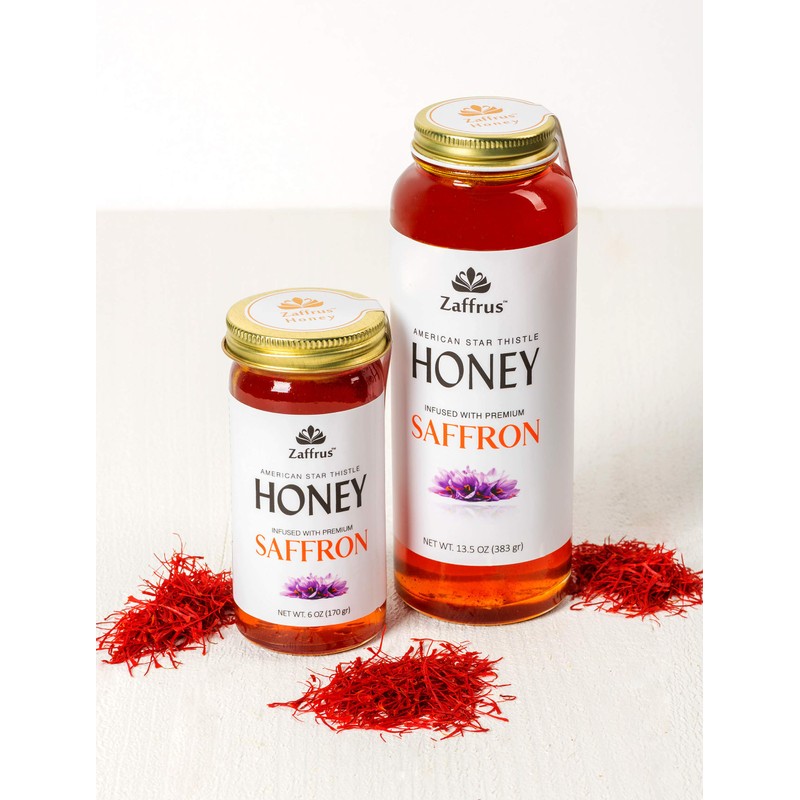 Zaffrus - Saffron Infused Honey - American Star Thistle Honey
