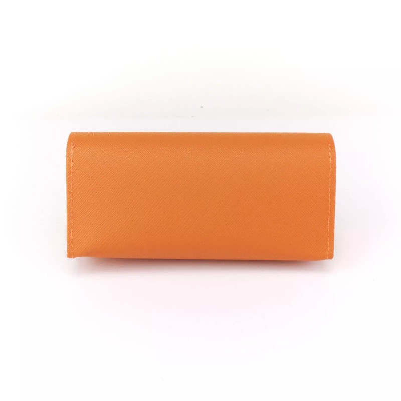 Tory Burch Saffiano Leather Sunglasses Case Blood Orange