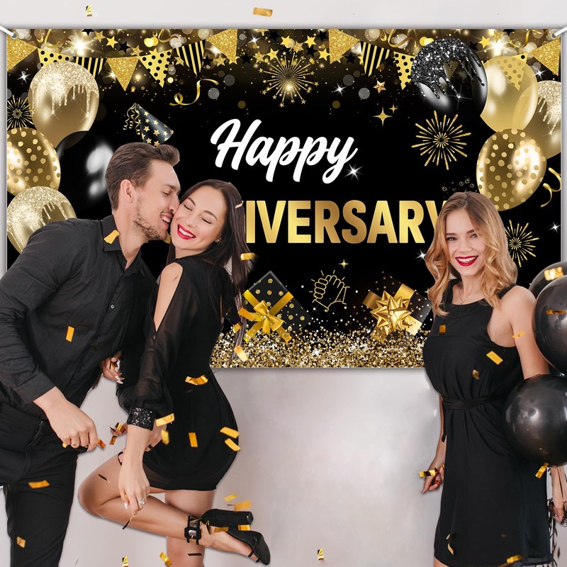 Mocsicka Work Anniversary Decorations Banner Happy Workiversary Backdrop Employee Appreciation