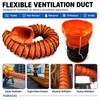 8 Inch Flexible PVC Duct Hose, 25 FT Orange Exhaust