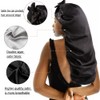 Greatremy Gorro de satén sedoso para dormir, Negro, L