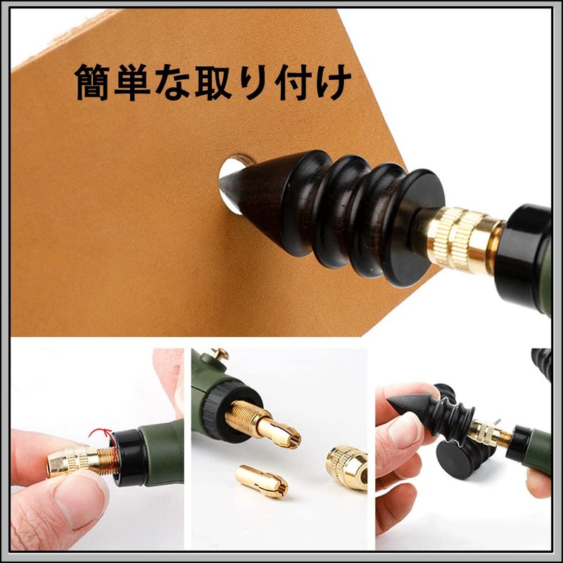 YFFSFDC Electric Edge Polishing, DIY Ebony, Leather Crafts, 2 Sizes,