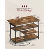 VASAGLE Kitchen Island with Drop Leaf, 47.2" Width Rolling Kitchen