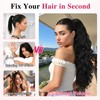 Long Curly Wavy Claw Clip Ponytail Extension,24" Chocolate Brown