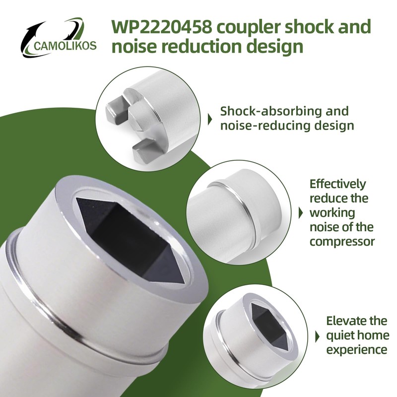 2PC WP2220458 Coupling Compatible With KitchenAid Whirlpool Refrigerator Coupling WP2220458