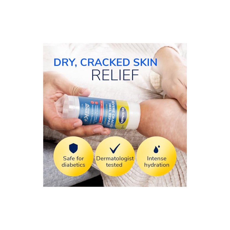 Dr. Scholl's Bálsamo reparador de talón agrietado, 2.5 onzas, con