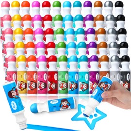 Fullhawl 60 Pack Art Dot Markers Large 60ml Bingo Daubers Bulk 12 Assorted Color Back to School Gift Washable Paint Daubers Bingo Supplies for Teacher Student Craft Drawing Classroom Coloring Party
