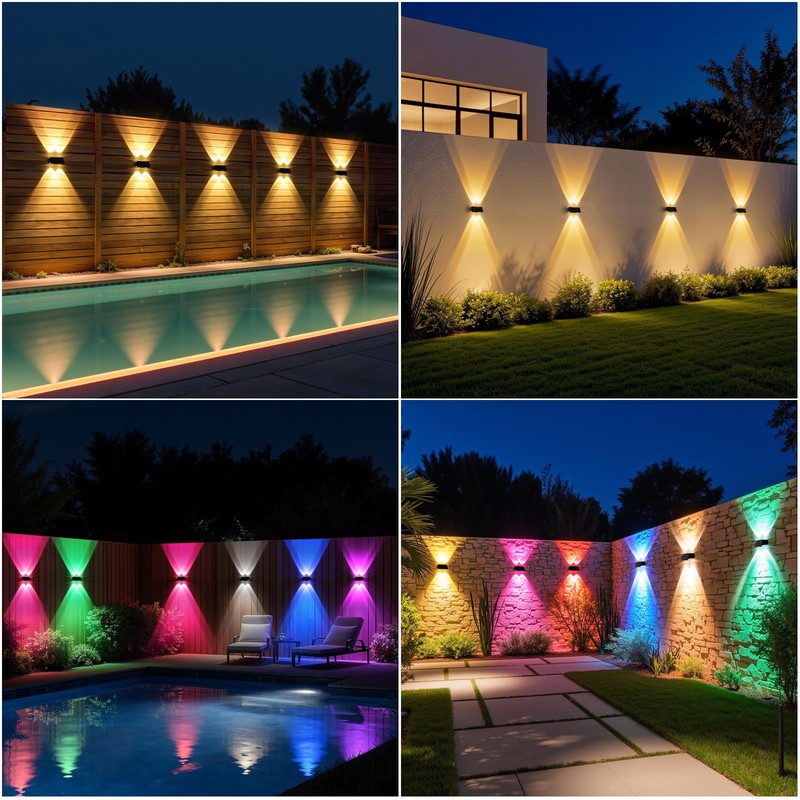 NIORSUN Solar Fence Lights,12 Pack Deck Light,Led Outdoor Lights 3000K/4500K/6000K+