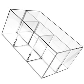 LABRIMP Makeup Brush Holder Storage Organizer for Desk Compact Vanity Organizer for Makeup and Stationery Four-compartment Design for Easy Access