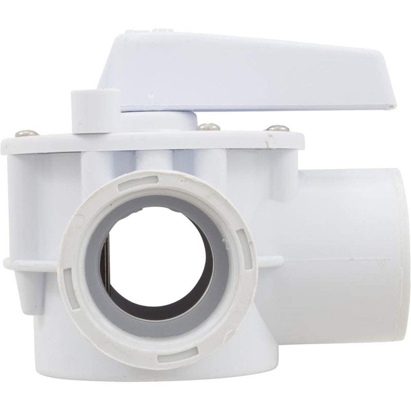 Champlain Plastics Diverter Valve, Olympic, 1-1/2"FPT, 3-Way, White