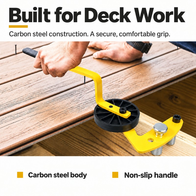 Deck Straightening Tool for Board Alignment – Metal Warping Fixer