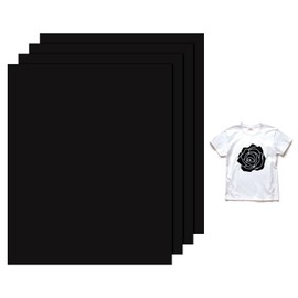 M METERXITY 4 Sheets 3D Puff Vinyl Heat Transfer 12x10 Inch Puff Vinyl Heat Transfer Black Foaming HTV Sheets Iron-on for T-shirts/DIY Fabric