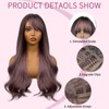 Pink Wigs Ombre Pink Wig With Bangs for Women 26