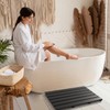 Bath Mat for Bathroom Luxury Shower - Non-Slip Bamboo Wooden