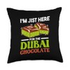 Dubai Chocolate Throw Pillow