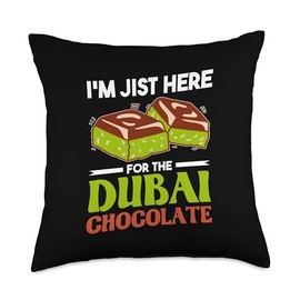 Dubai Chocolate Throw Pillow