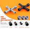 Tanstic 13Pcs Multi-functional Utility Kit - Includes 4-Way Spanner, Square
