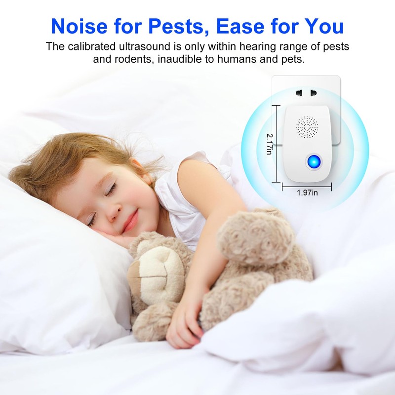2025 Upgraded Ultrasonic Repeller 8 Packs, Indoor Repellent for Mouse,