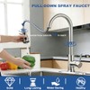 Kitchen Faucet with Pull Down Sprayer, Modern Single Handle Pull
