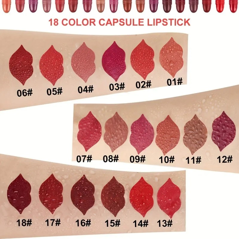 18 Piezas Conjunto De Lápices Labiales - G A $25257