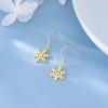 SLUYNZ 925 Sterling Silver Snowflake Earrings Drop for Women Teen