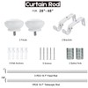 SIMEWIN White Curtain Rods for Windows 28 to 48 Inches