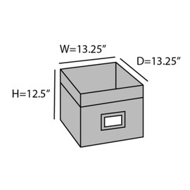 Covermates Keepsakes - Adjustable Cube Storage Bin - Configurable FlexGrid Compartments - ID Window - Pull Handles - Indoor Storage, Grey Heather