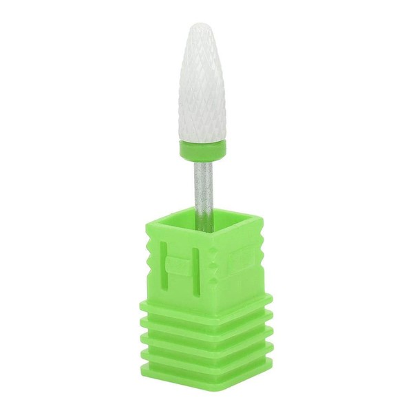 Nail Drill Bit Corn Head Ceramic Grinding Parts Electric Grinding Machine Accessories Lightweight Manicure Polishing Removing Cuticle (Coarse Grinding C Green Box)
