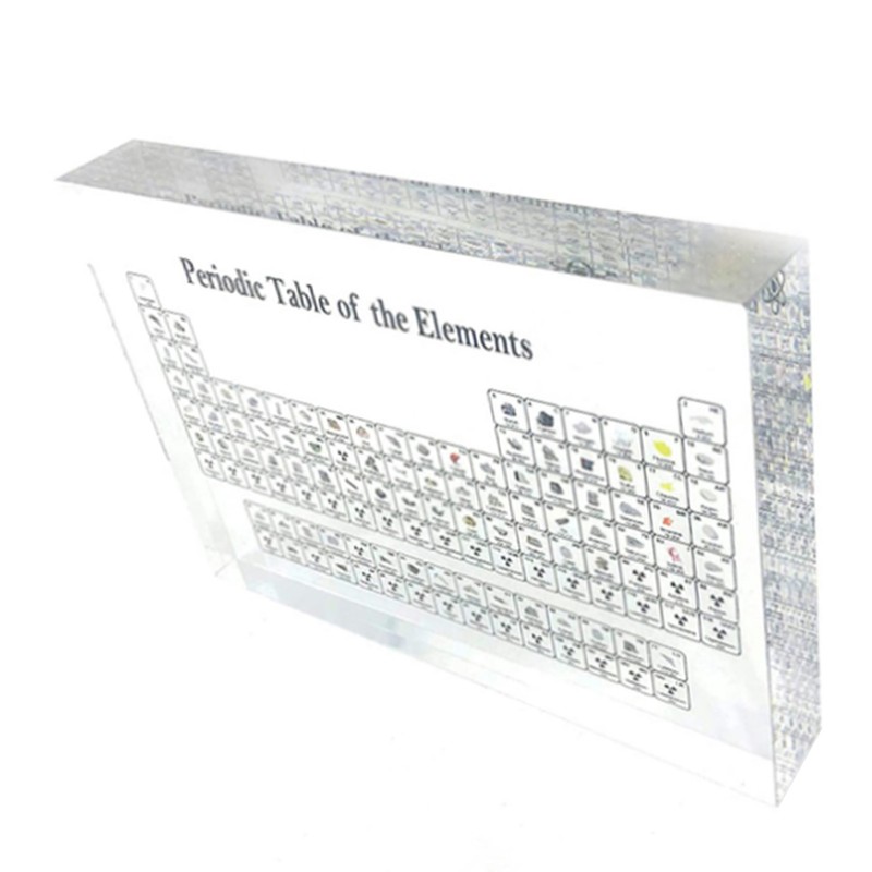 Acrylic Periodic Table Display with 85 Elements Inside Teaching Chemical