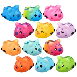 Giraffe 4.25" Squishy Toys for Kids, 2 Pc Slow Rising Fidget Toys, Mini Plush Jungle Animals Bulk Squishy Toys, Great Stress Relief, Party Favors, Classroom Prizes (Giraffe - Set of 2)