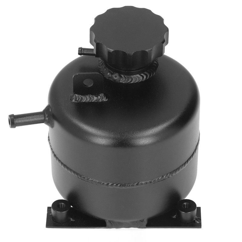 Radiator Coolant Expansion Tank 2.5L Capacity Aluminum Alloy Black Reservoir