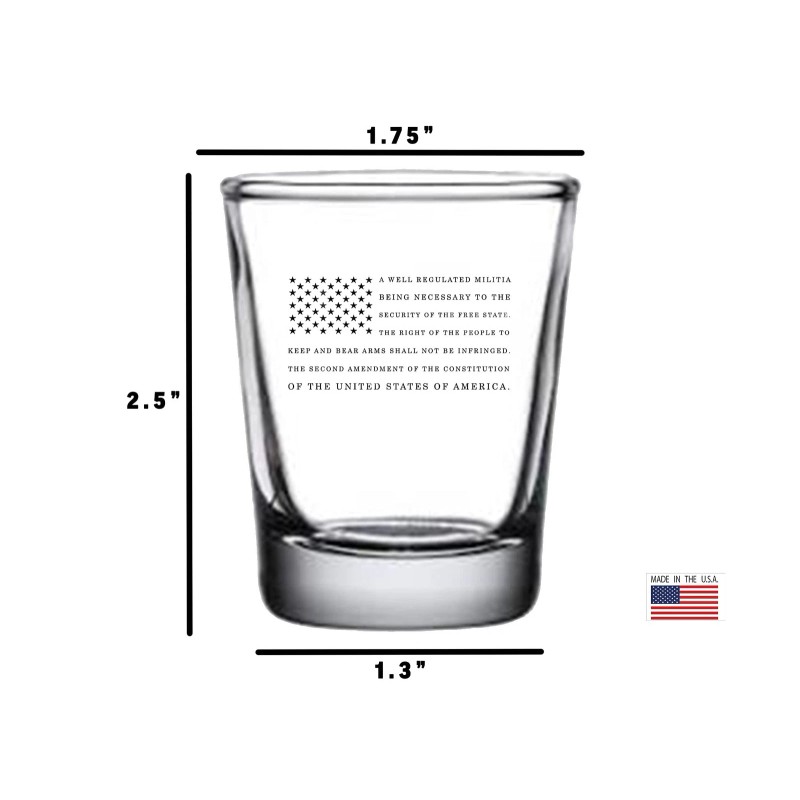 Rogue River Tactical USA Flag 2nd Amendment Shot Glass Gift