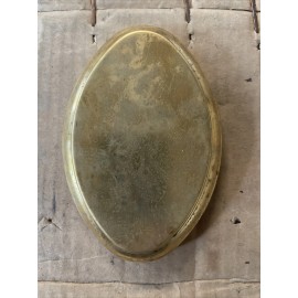 Lamp OVAL SOLID BRASS LAMP STAMPED BACKPLATE 6”LONG X 4 “ WIDE UNFINISHED