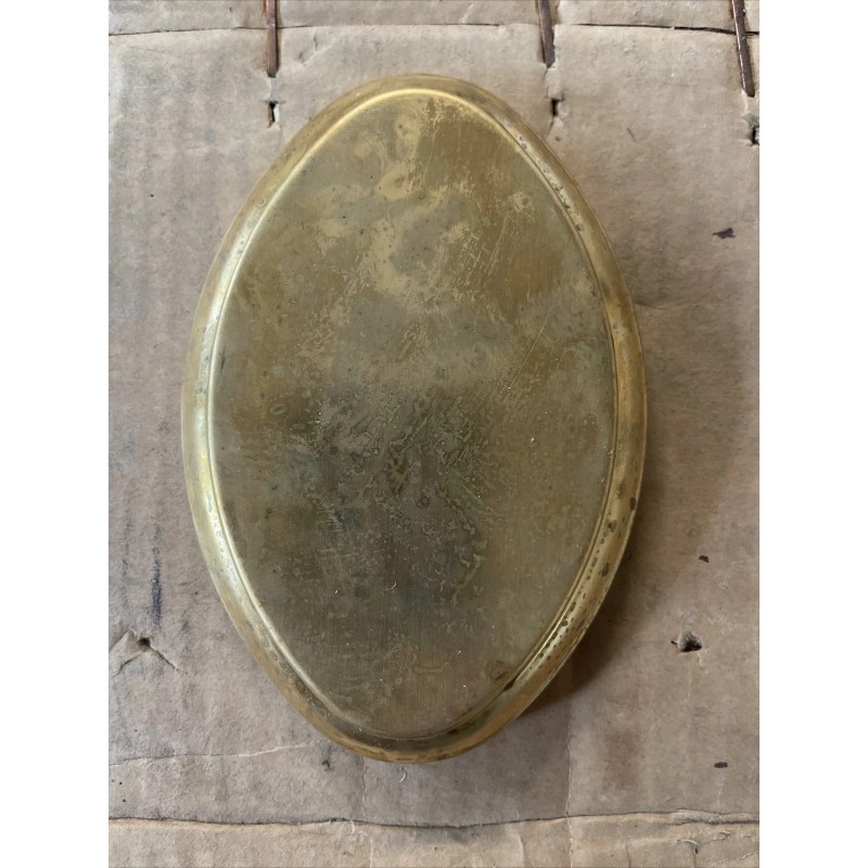 Lamp OVAL SOLID BRASS LAMP STAMPED BACKPLATE 6”LONG X 4