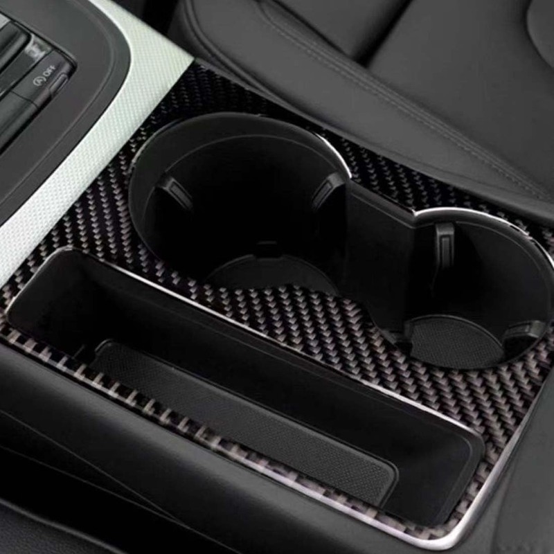 Car Cup Holder Cover Trim, Carbon Car Centre Console Water