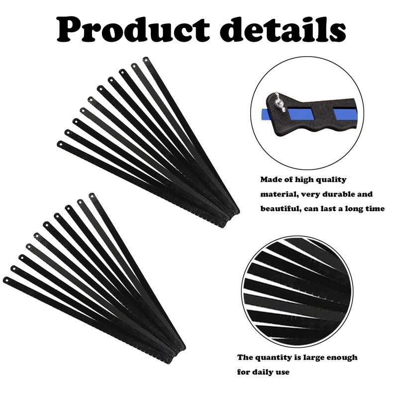 2 Pcs Junior Hacksaw and 24 Pcs Hacksaw Blades, Unique