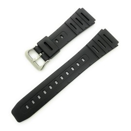 20mm Black Rubber Watch Band (style 1)