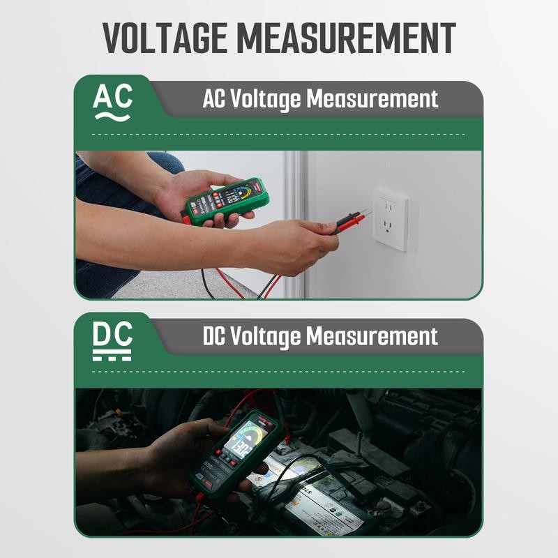 TESMEN TSM-522S Smart Digital Multimeter, 4000 Counts, Auto-Ranging Voltmeter, Non-Contact