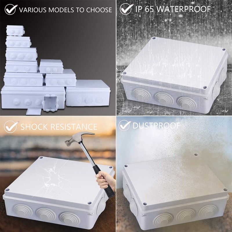 Heyiarbeit 1Pcs 150x110x70mm/5.91" x 4.33" x 2.76" ABS White Dustproof